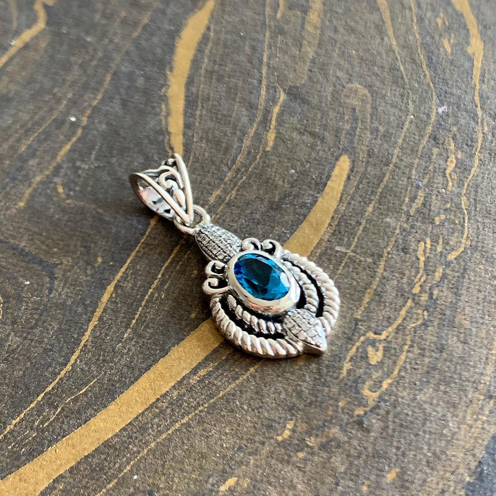 Thumbnail: Designer Blue Topaz Pendant