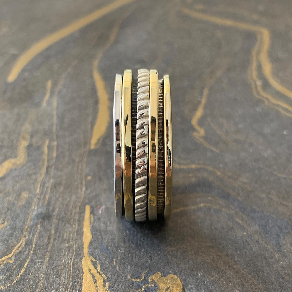 Miniatyrbild: Two Tone Spinner Ring (8.8 Grams)