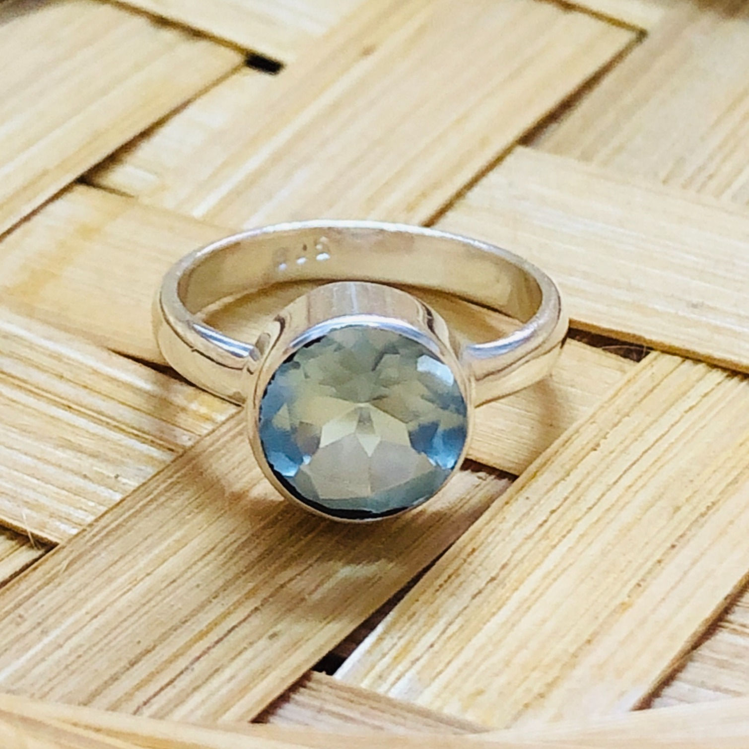 Blue Quartz Ring (3.1 Grams)