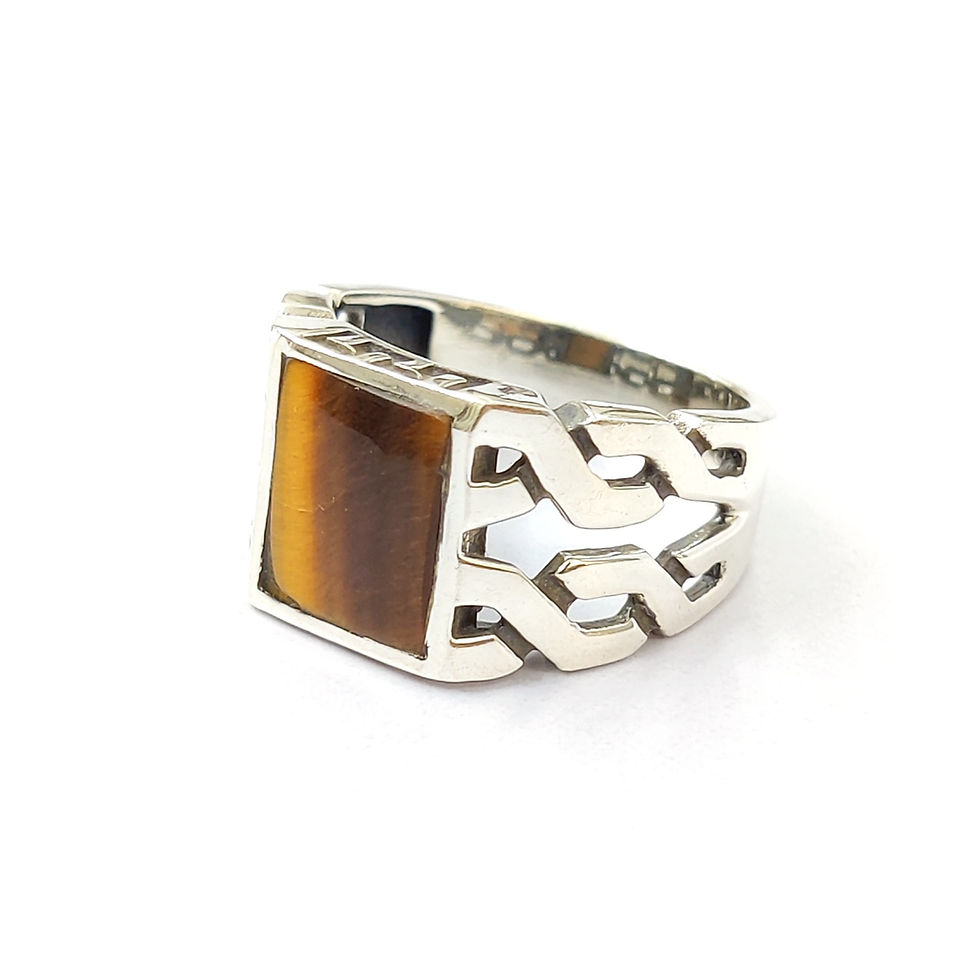 Thumbnail: Tiger Eye Mens Ring  (6.2 Grams)