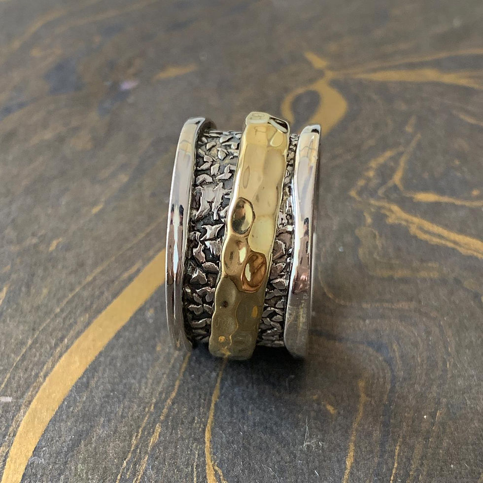 Miniatura: Two Tone Spinner Ring (11.0 Grams)