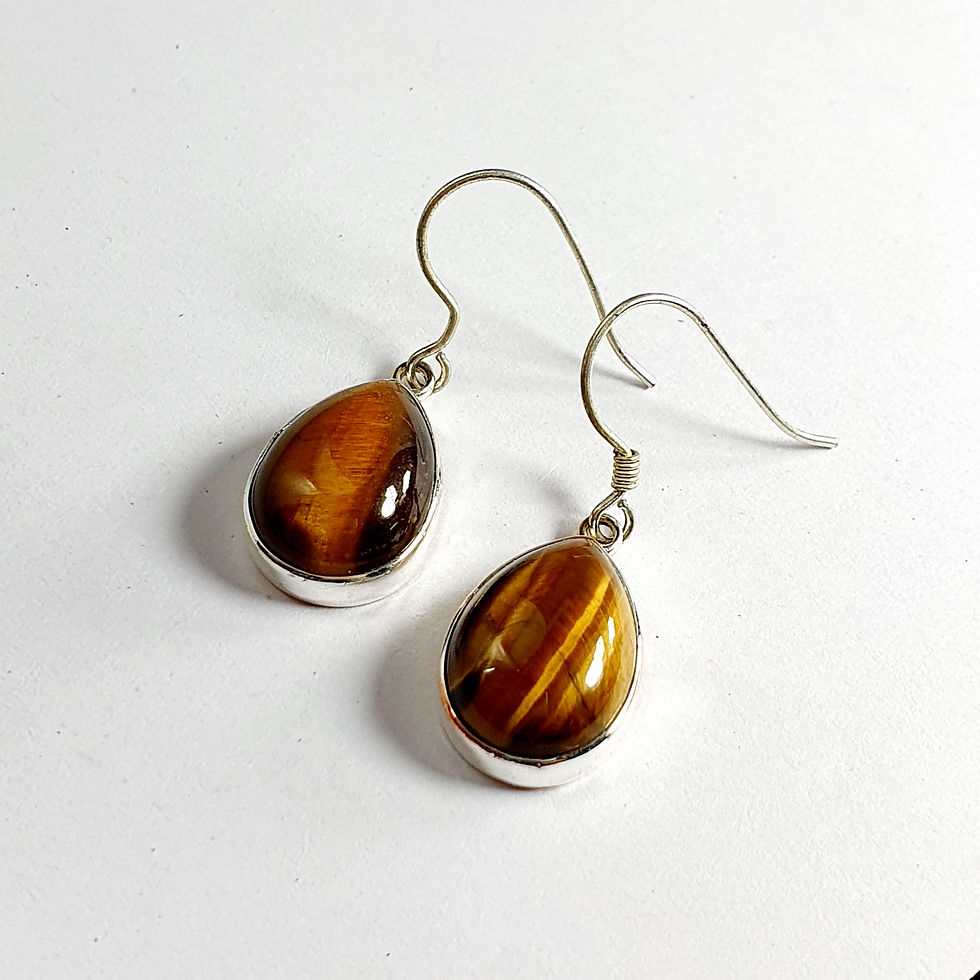 Miniaturbild: Tiger Eye Earrings (6.2 Grams)