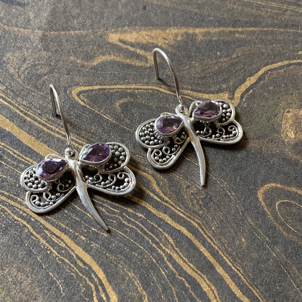 Miniaturbild: Amethyst Earrings (4.4 Grams)`