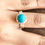 Miniature : Designer Turquoise Ring (3.8 Grams)