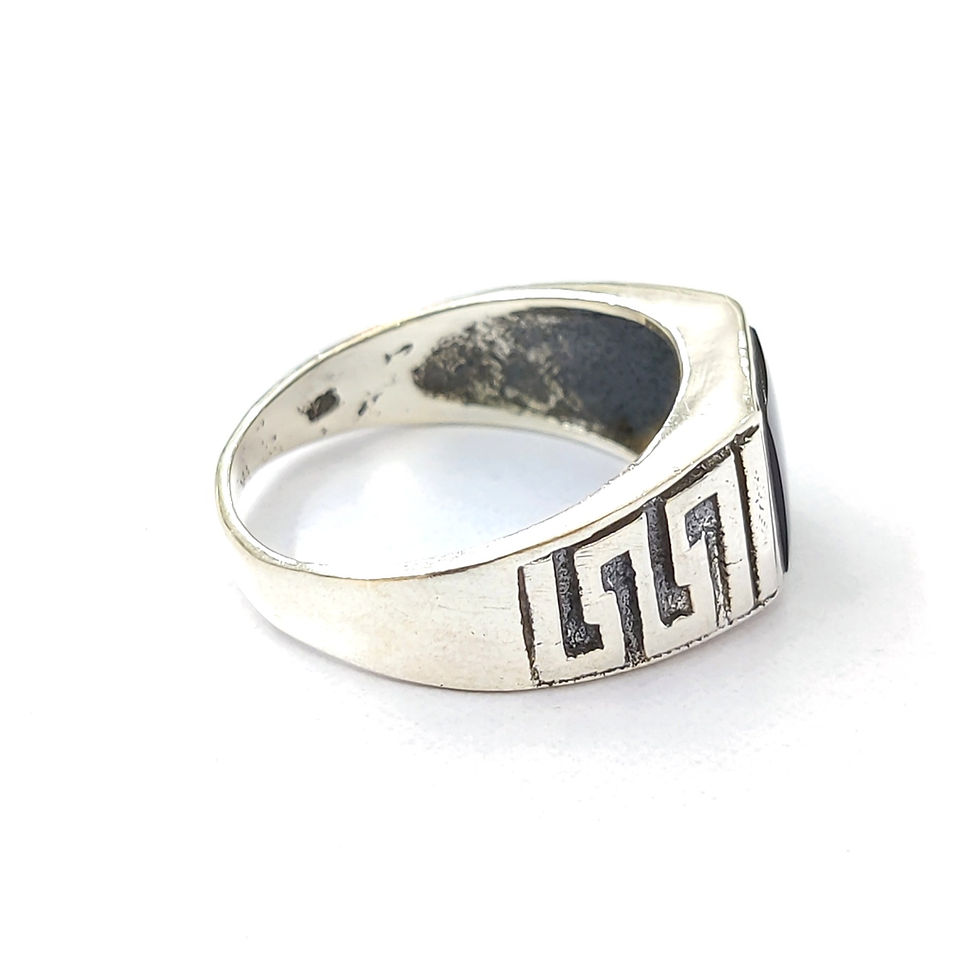 Thumbnail: Black Onyx Mens Ring  (4.8 Grams)