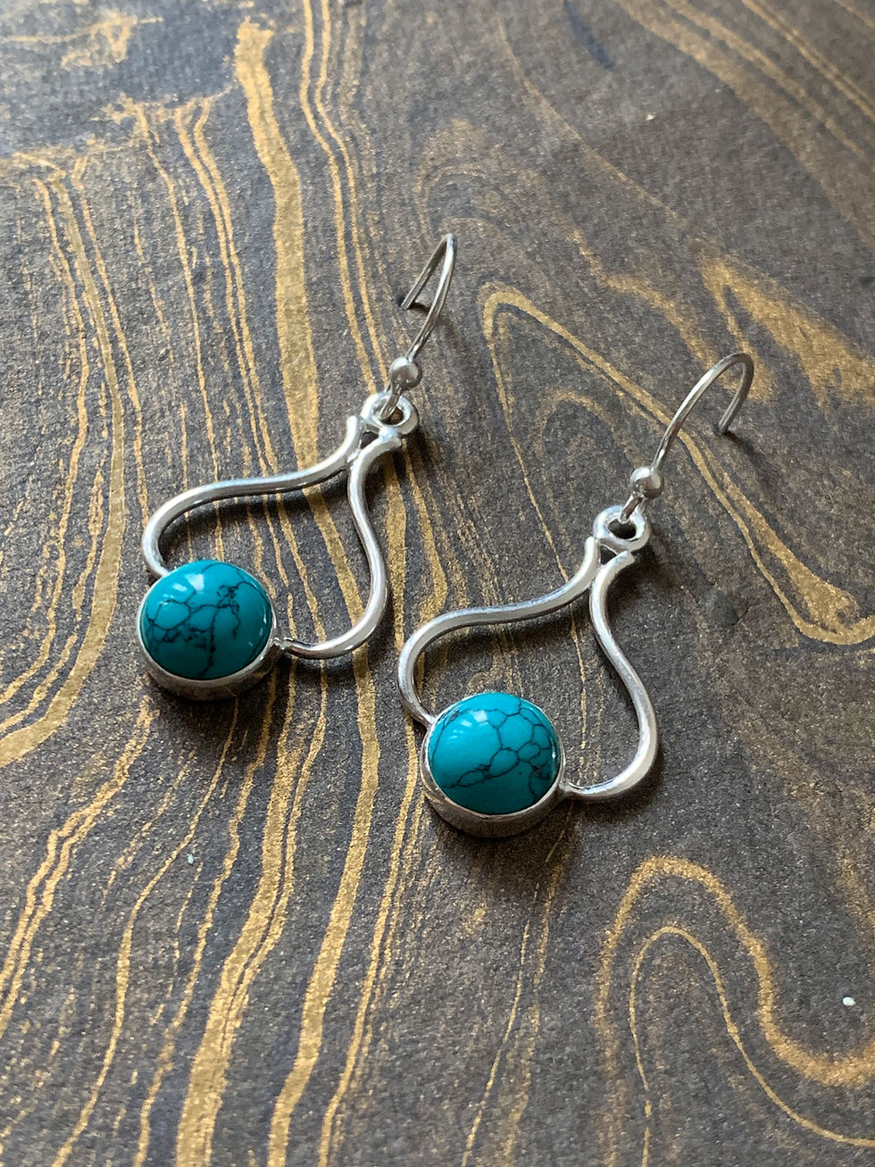 Miniature : Turquoise Earrings (3.2 Grams)