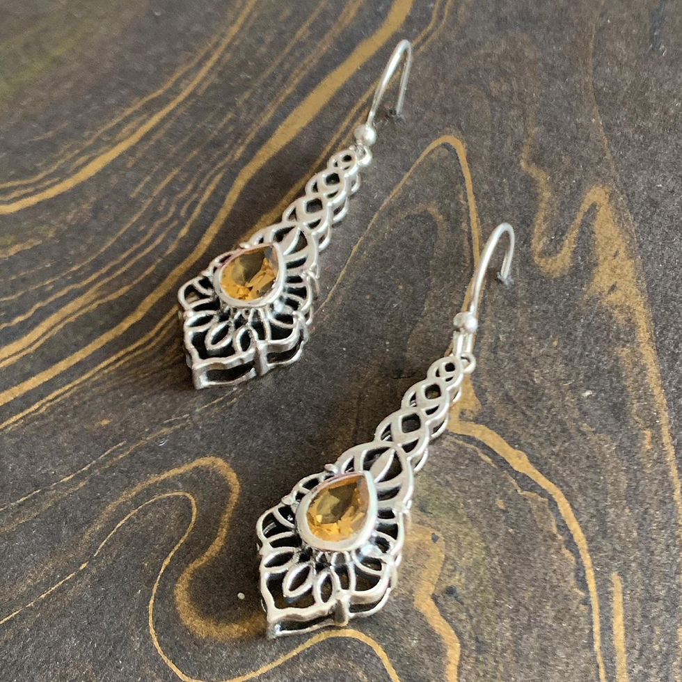 Miniatyrbild: Citrine Earrings (5.9 Grams)