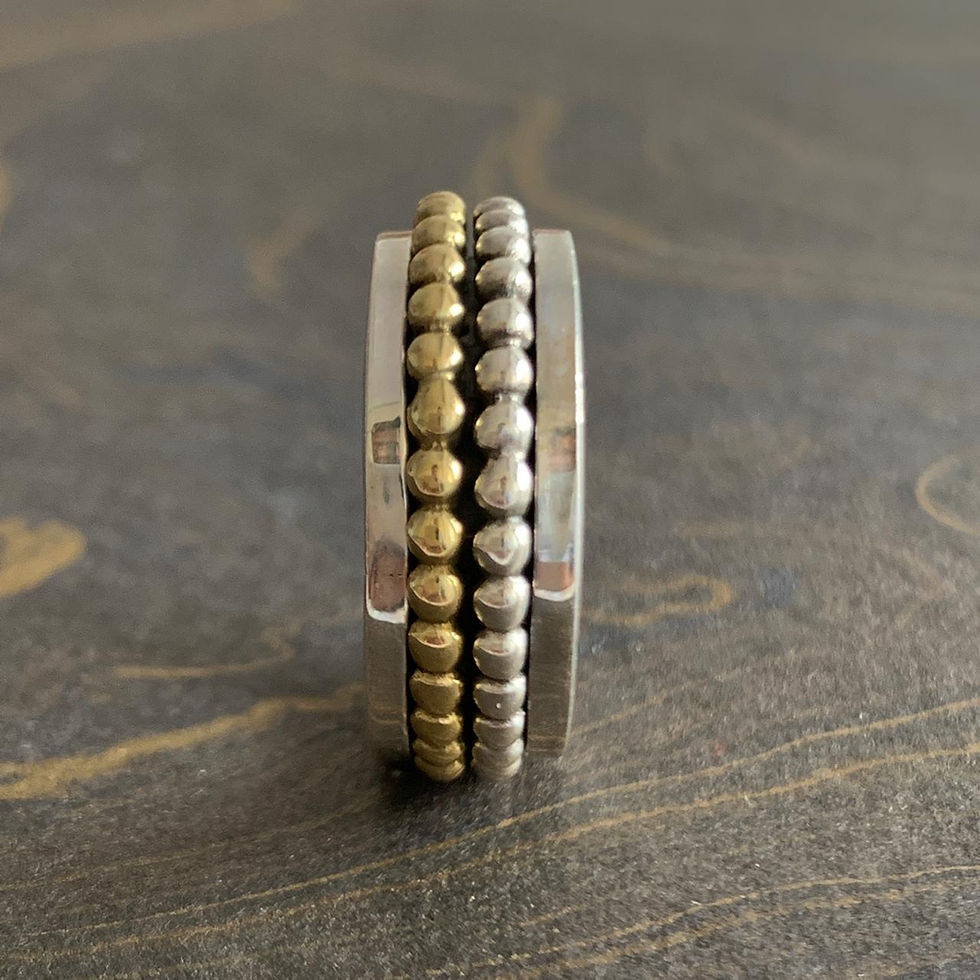 Miniaturbild: Two Tone Spinner Ring (6.7 Grams)