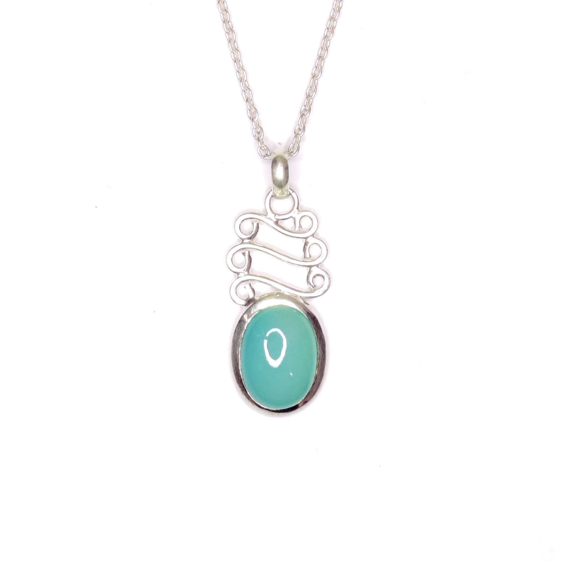 Aqua Chalcedony Pendant (6.6 Grams)
