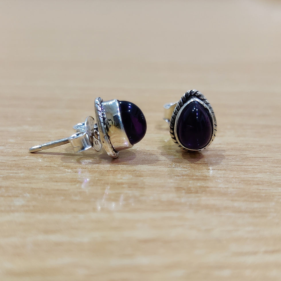 Black Onyx Studs (2.2 Grams)