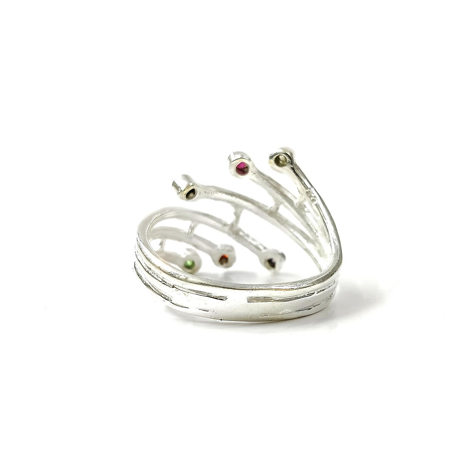 Miniaturbild: Multi Stone Ring (4.4 Gram)
