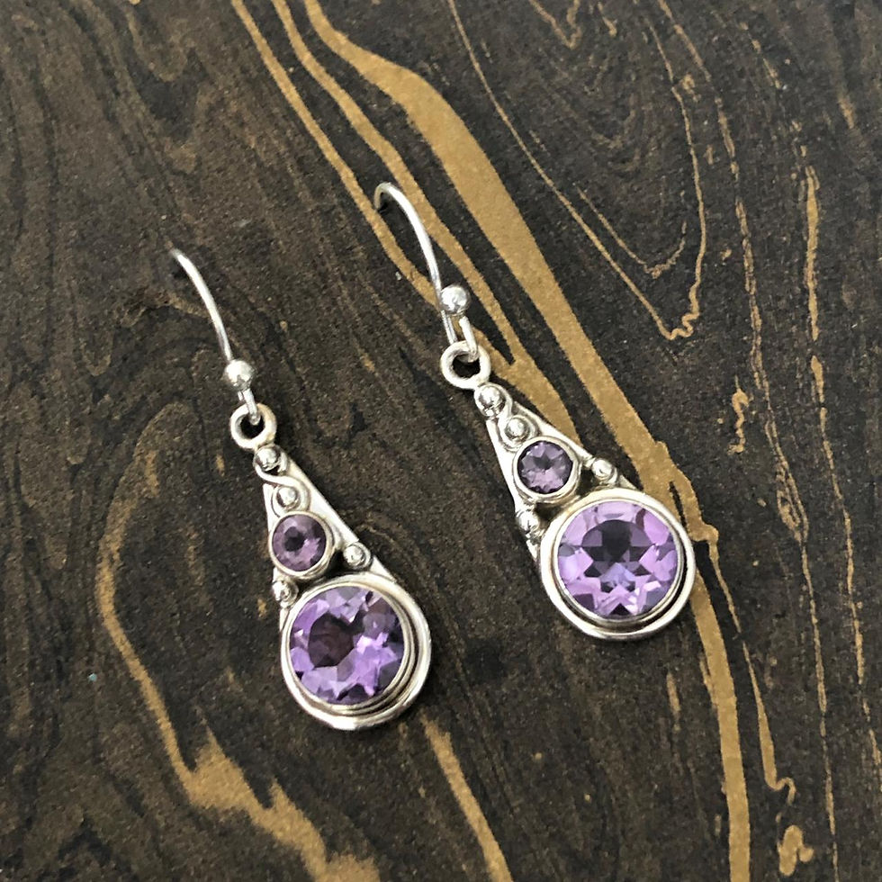 Thumbnail: Amethyst Earrings (4.6 Grams)