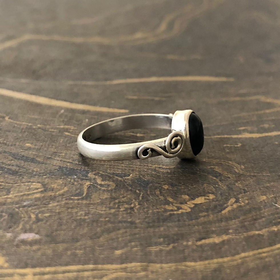 Miniaturbild: Designer Black Onyx Ring (2.5 Grams)