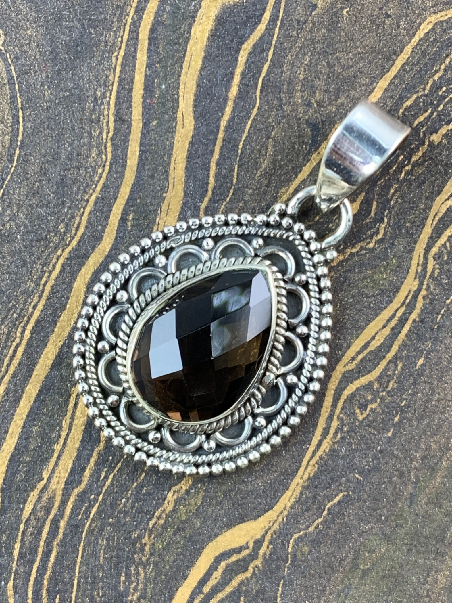 Designer Smoky Quartz Pendant