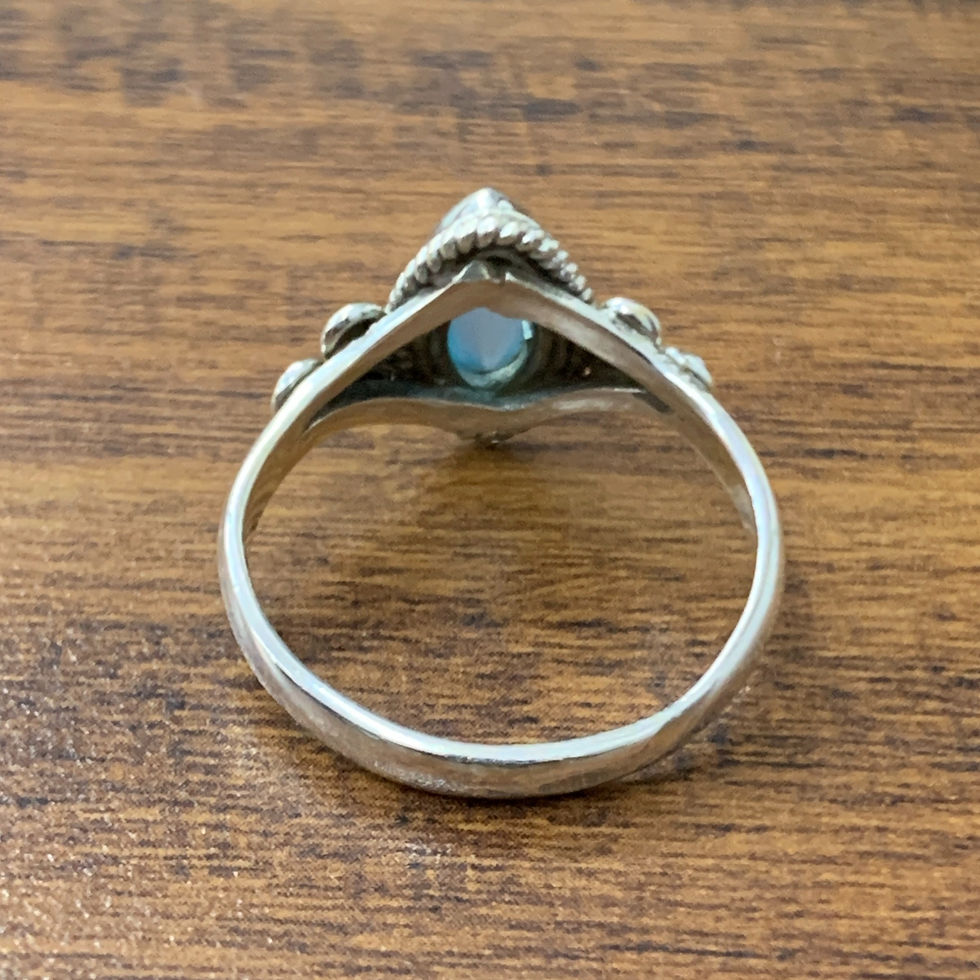 Miniatura: Aqua Chalcedony Ring (3.3 Grams)