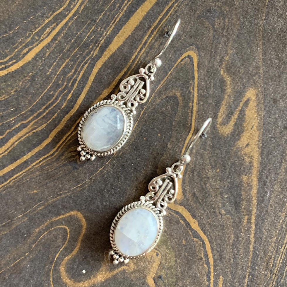 Thumbnail: Moonstone Earrings (5.7 Grams)