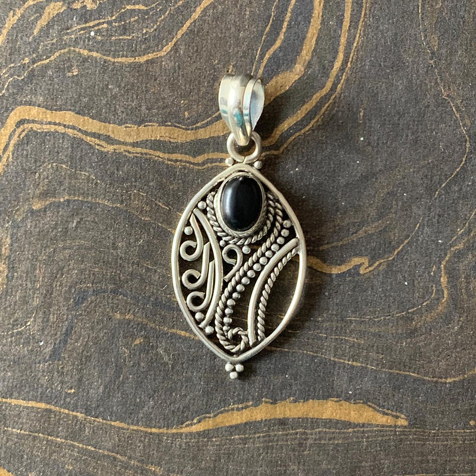 Boho Black Onyx Pendant