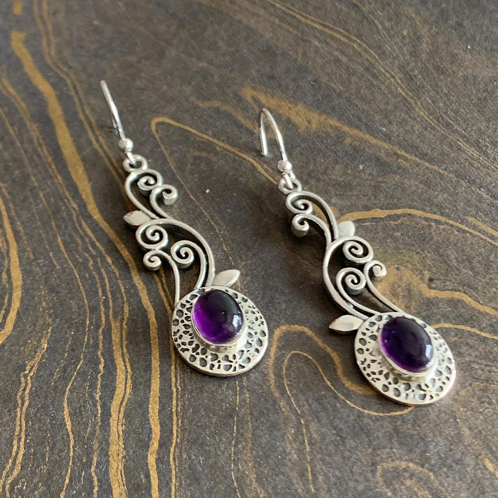 Miniaturbild: Amethyst Earrings (7.3 Grams)