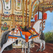 The Carousal at Elizabeth Quay -by Perth Artist Jayne Sarsfield