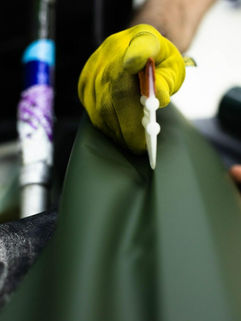Installing 3M matte green vinyl wrap on classic BMW E30