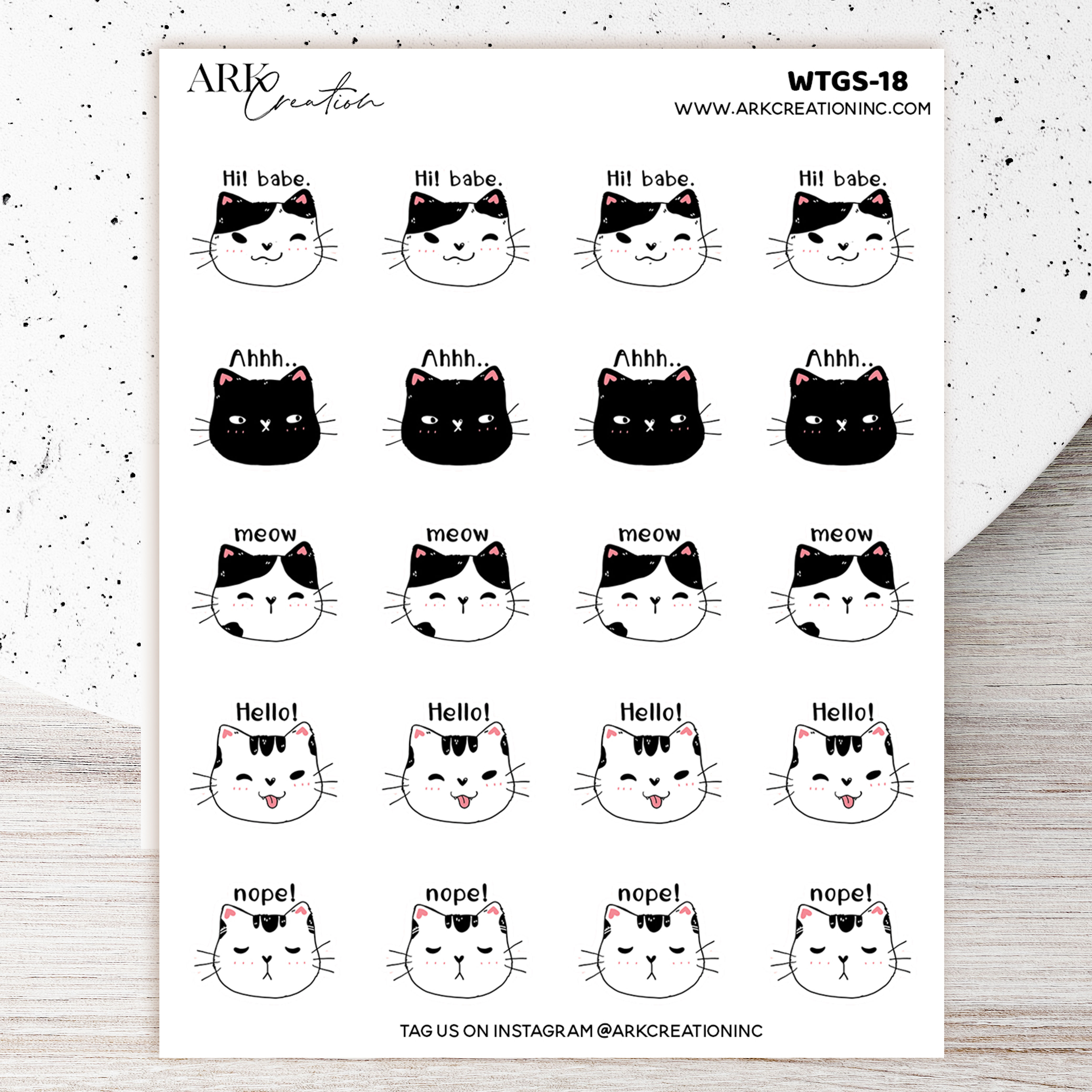 Cute Cat Face WTGS-18
