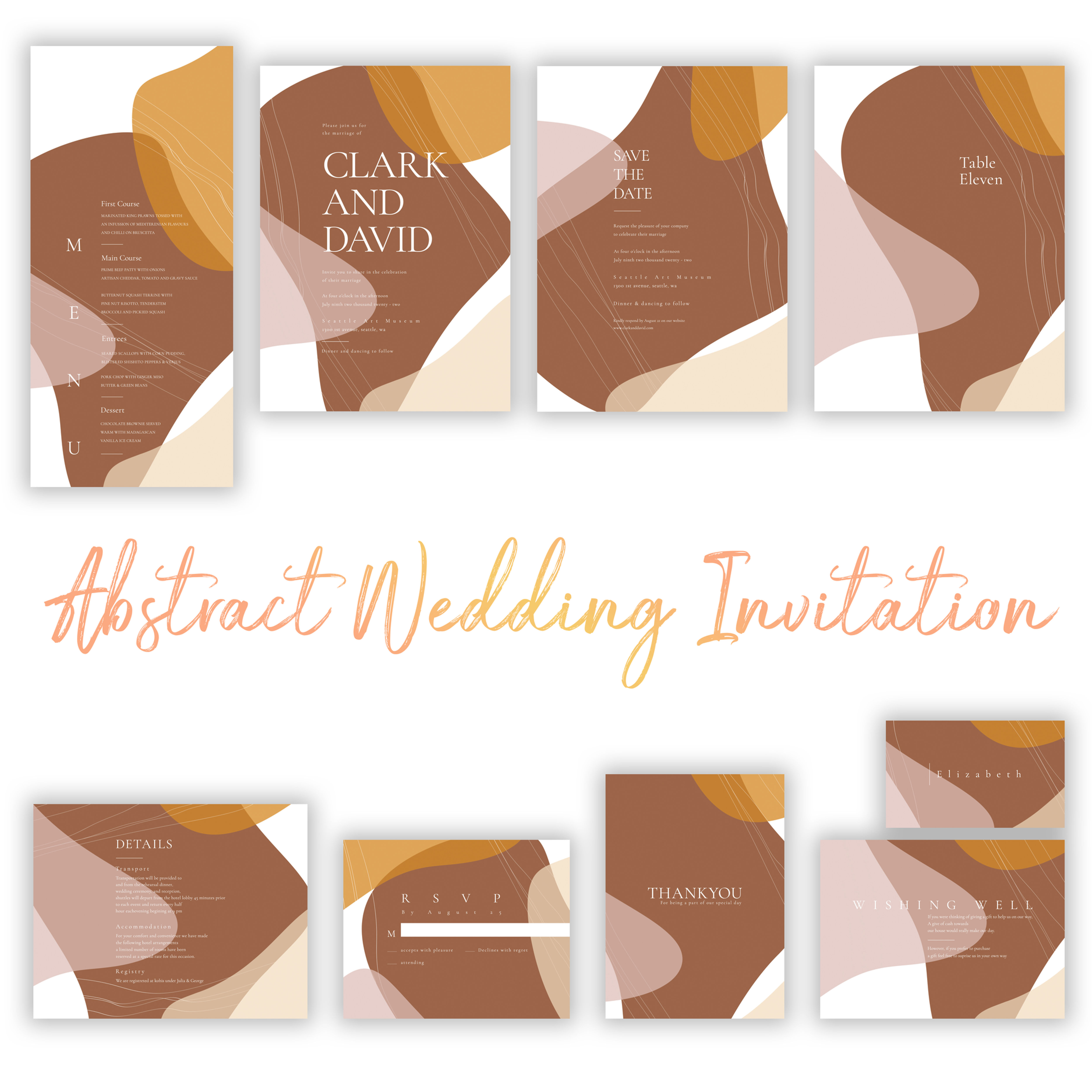 Abstract Wedding Invitation