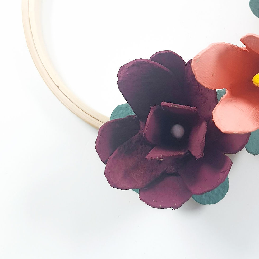 DIY Blumendeko Frühling Papierblumen Eierkarton
