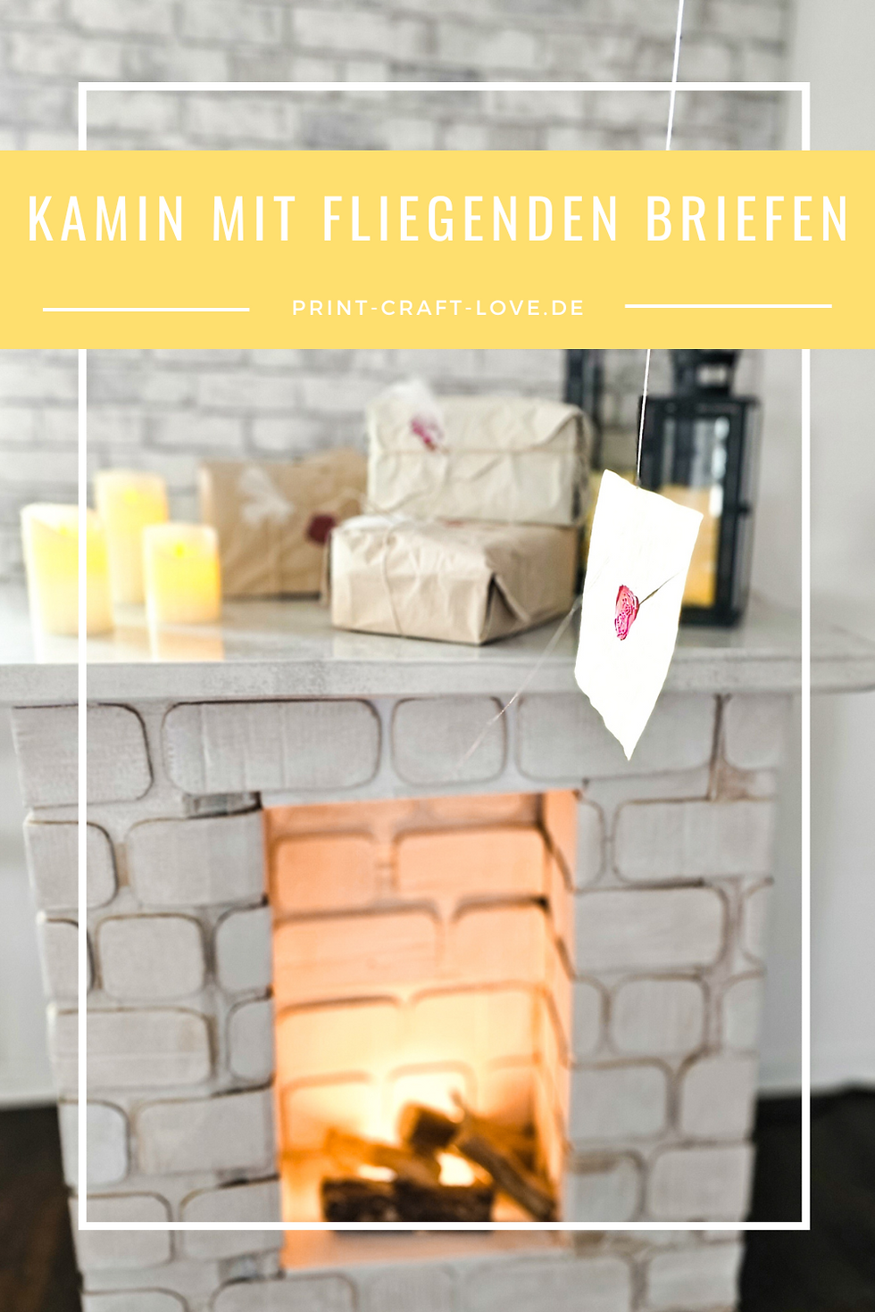 diy deko basteln harry potter kamin fliegende briefe party