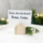 DIY Tischdeko Kartenhalter Namenschild Haus