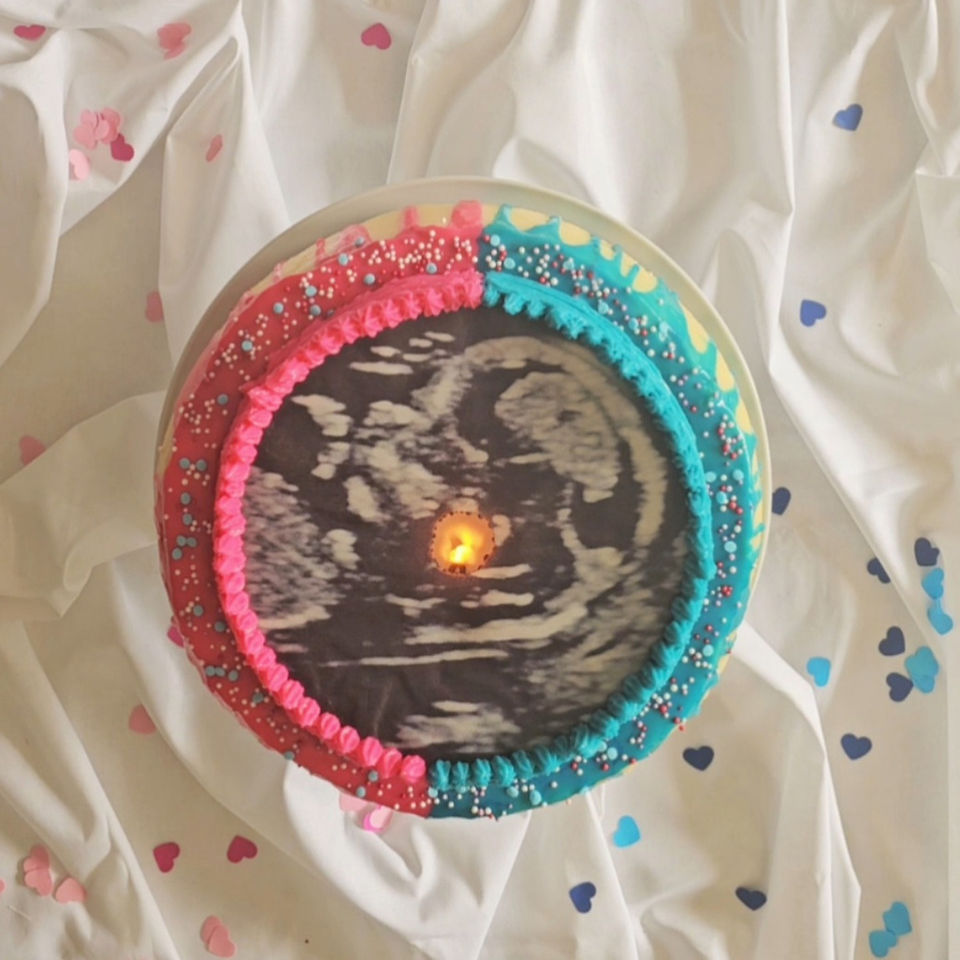 DIY Gender Reveal Baby Party Geschlecht Burning Cake anleitung