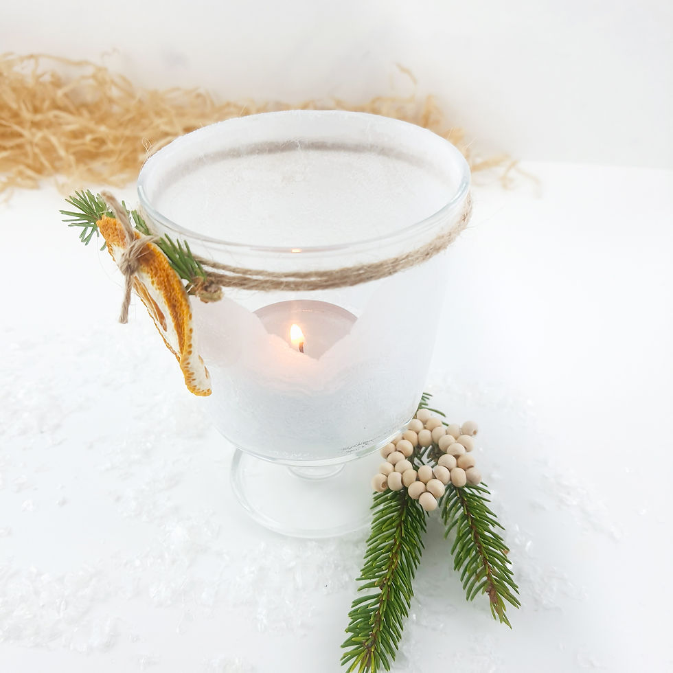 DIY Weihnachtsdeko Windlicht Frosteffekt Salzkristalle