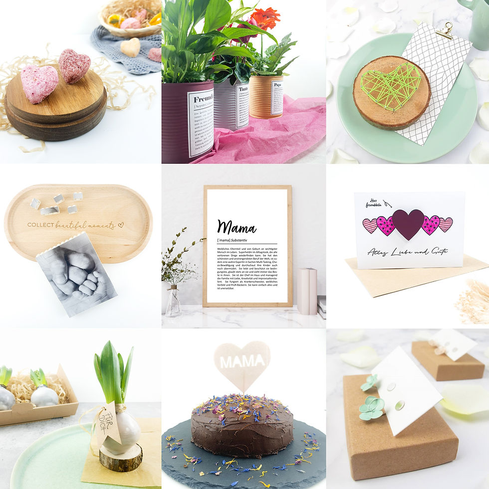 DIY Geschenkideen zum Muttertag selbermachen Ideen Sammlung