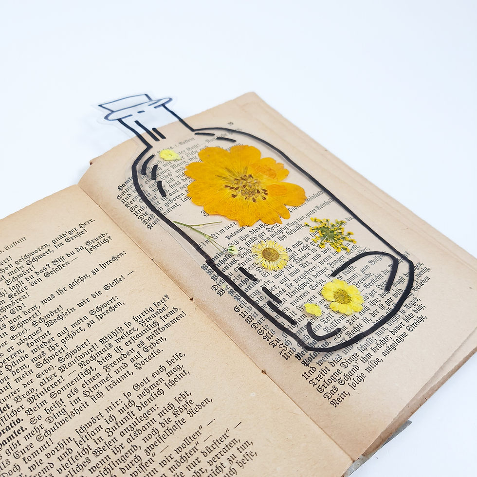 Miniaturbild: Lesezeichen-Zeichenvorlage Flaschen/Gläser