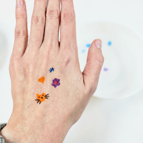 diy sommer hack kinder malen Tattoo rubbeltattoo selbermachen