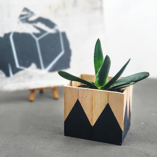 DIY Blumentopf Upcycling Holz Keilrahmen