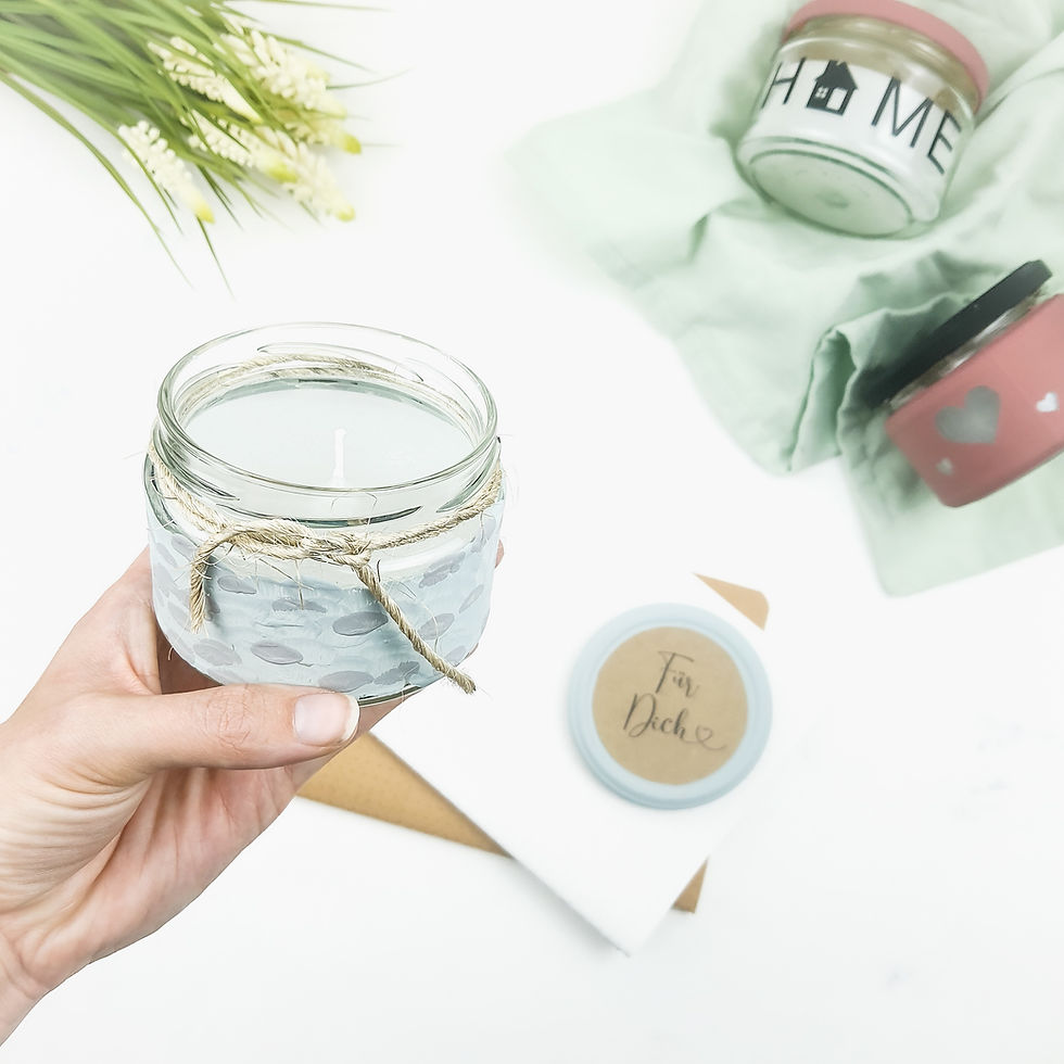 Kerze im Glas für draußen Citronella Kerze