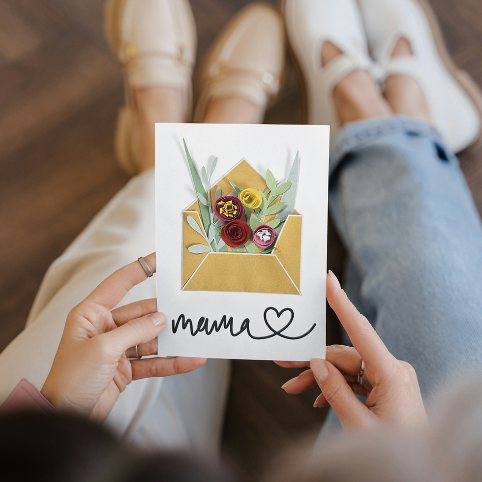 DIY Grußkarte Muttertag Papierblumen Bastelset