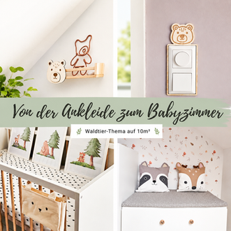 diy makeover babyzimmer Kinderzimmer einrichten ideen wald tiere waldtiere natur boho