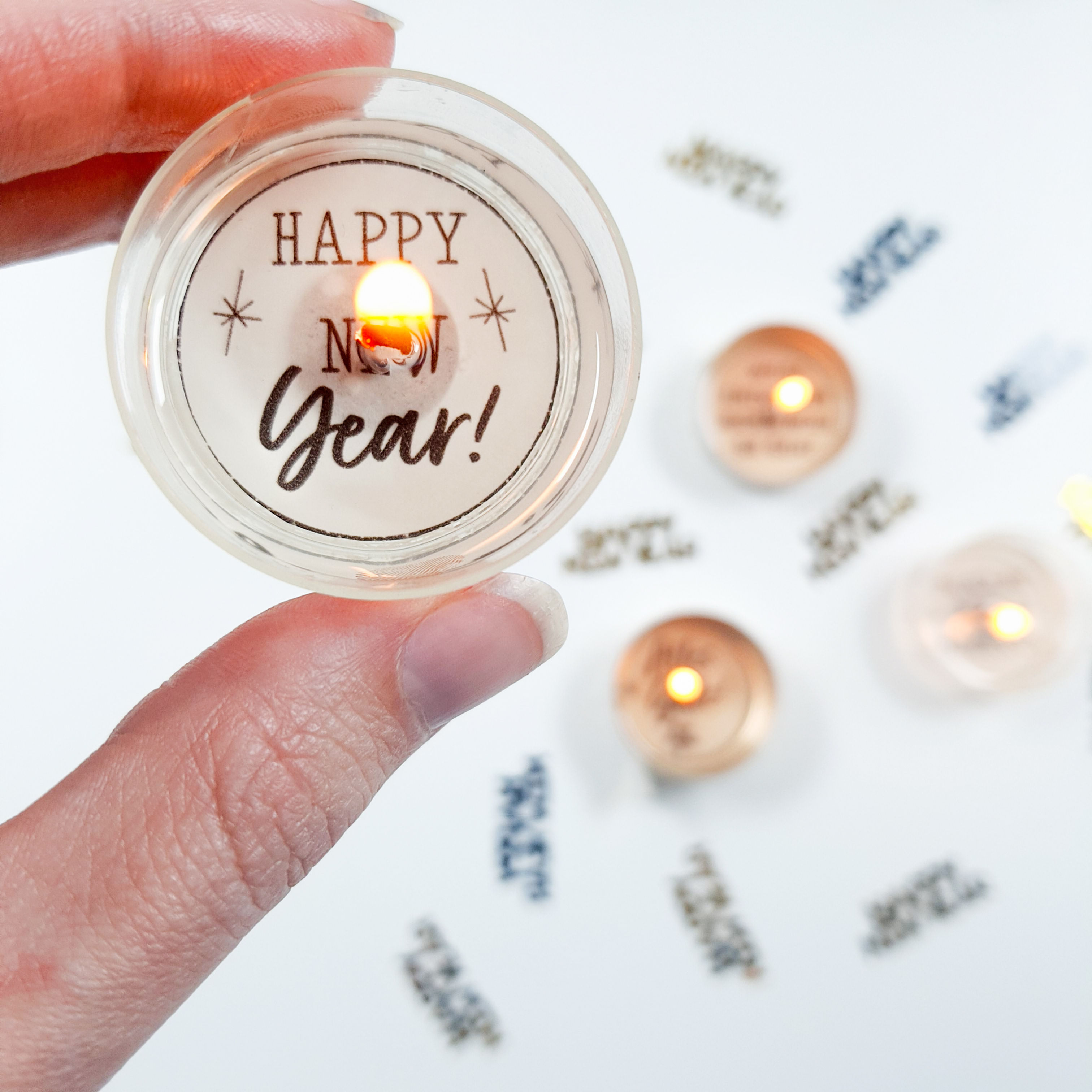 Teelicht-Botschaften - SILVESTER