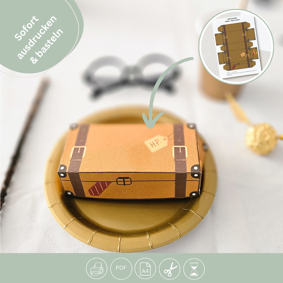 HARRY POTTER PARTY - Mitgebsel/Geschenkverpackung Koffer