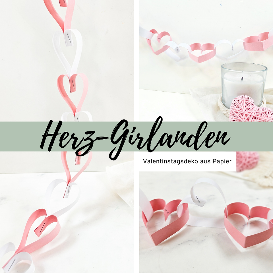  diy herz girlanden papier deko valentinstag liebe