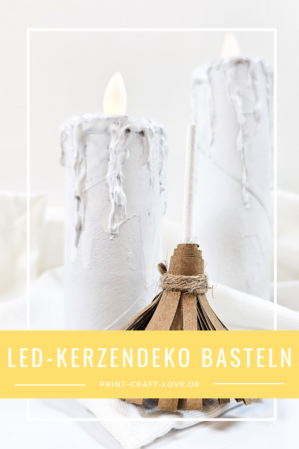 DIY LED Kerzen basteln DEko Halloween Harry Potter Upcycling Klorollen schwebende Kerzen