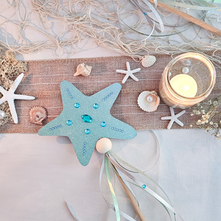 DIY Deko Party Kindergeburtstag Meerjungfrau stab Seestern