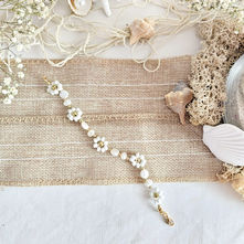 DIY Blumen knüpfen armband perlen maritim sommer
