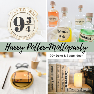DIY Mottoparty Harry Potter Potterhead Kindergeburtstag partyideen basteln deko