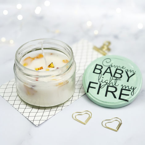 Valentinstagskerze: Come on Baby light my fire