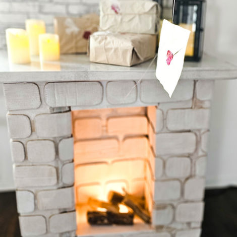 diy harry potter deko mottoparty geburtstag kamin basteln upcycling fliegende briefe