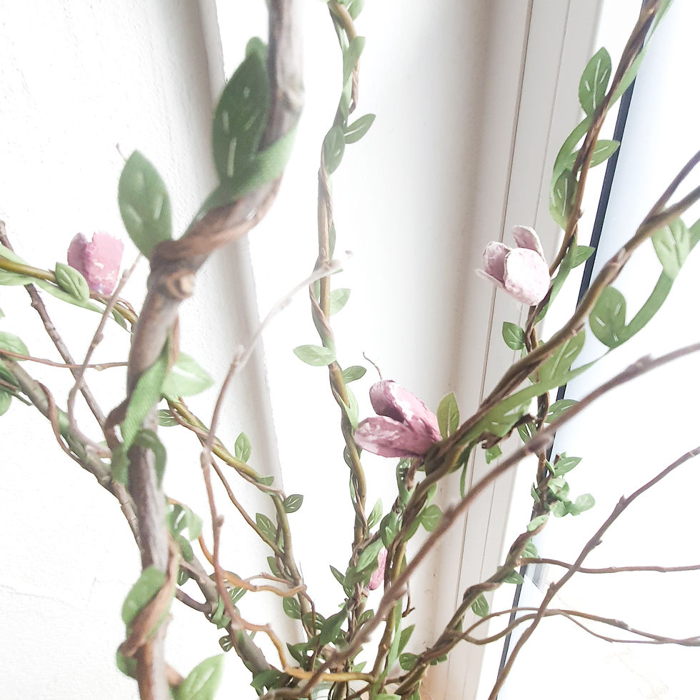 DIY Kirschblüten Papier basteln Eierkarton Frühling Deko