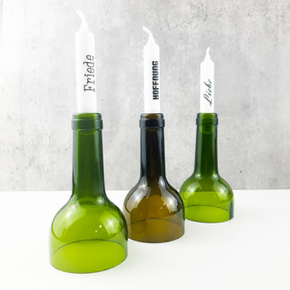 DIY Kerzenständer aus Flaschenhals