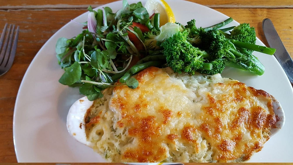 Fish pie at Druid Inn Llanferres
